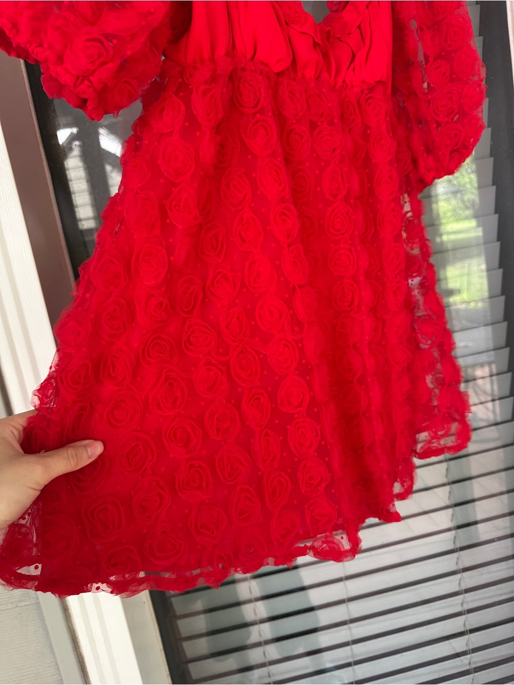 For Love & Lemons Hannah Mini Dress in Red Small - Picture 5 of 14